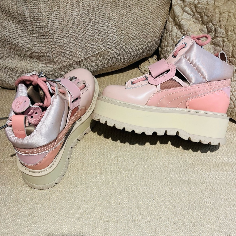 Puma Pink Platform Ankle Boots - Picture 2 of 5